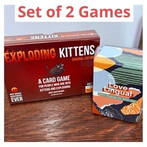 NWT Exploding Kittens and Love Lingual Card Games